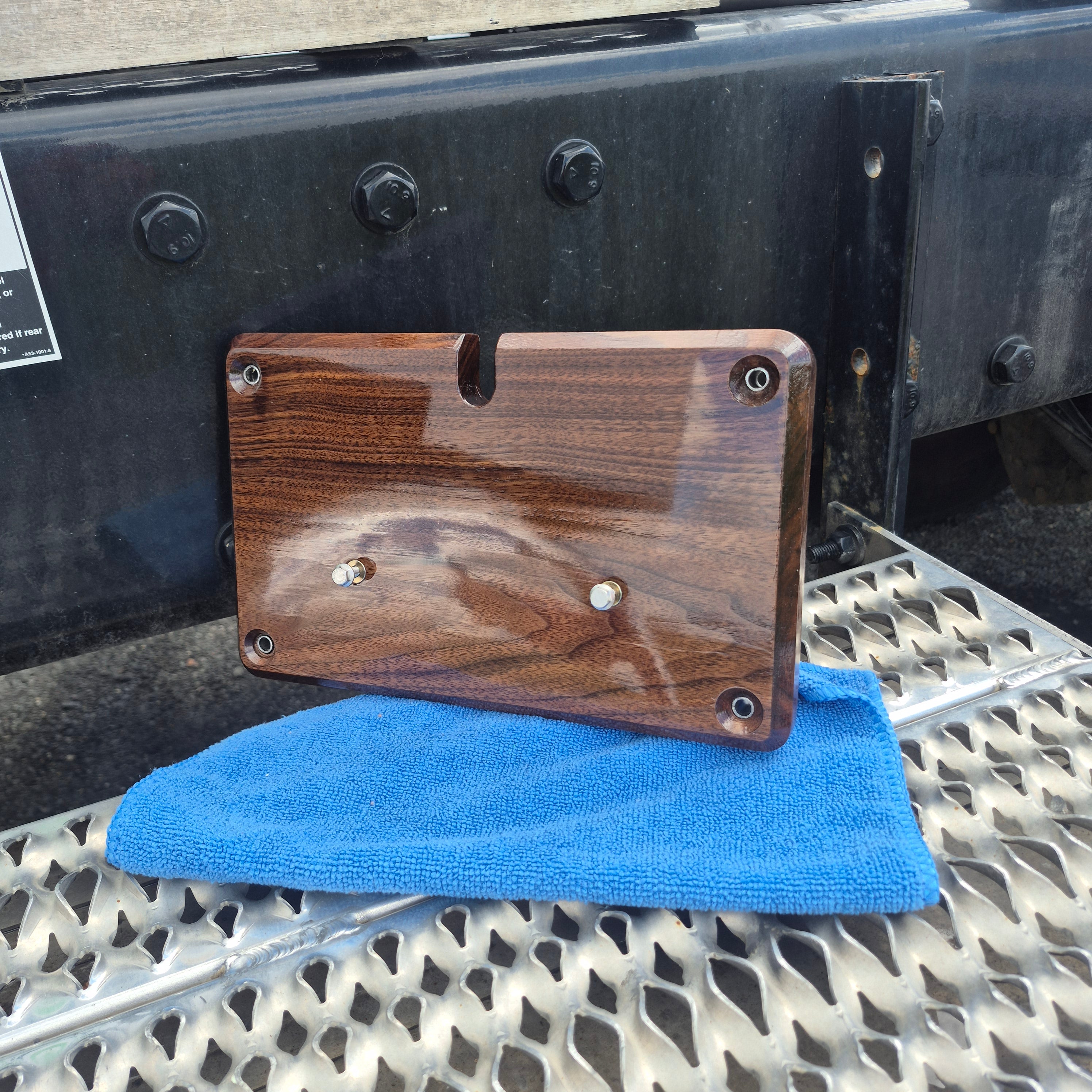 Custom Hardwood CB Mounts for Peterbilt 389,379