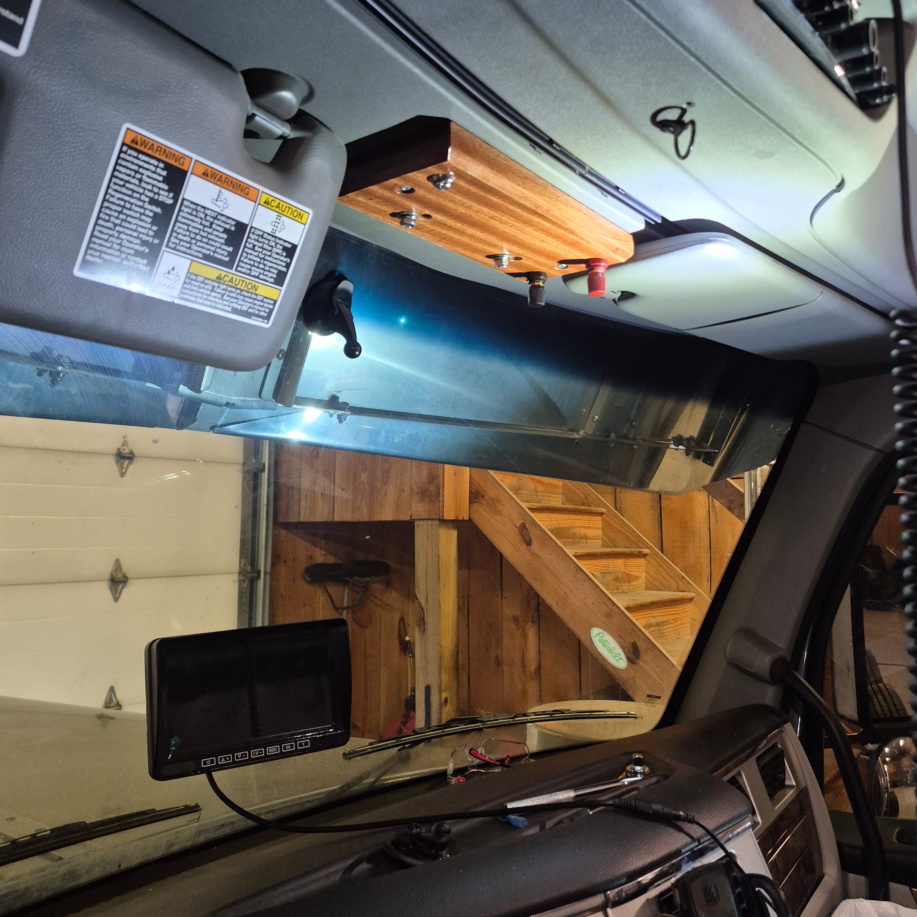 Custom Bolt-on Hardwood CB Mounts for Peterbilt 589 / 579 / 567